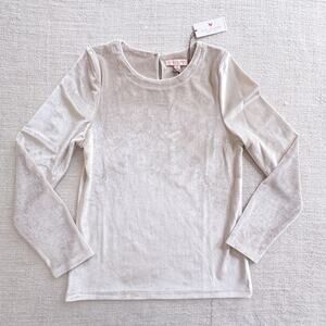 NWT Pink Chicken Champaign Velour Top 12